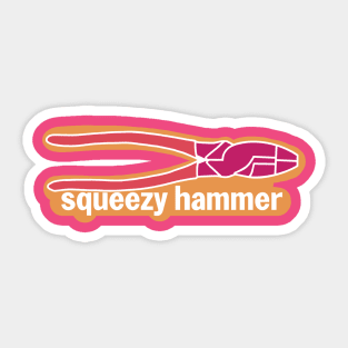 Funny Electrician Squeezy Hammer Sticker